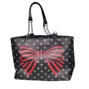 Betsey Johnson Polka Dot Tote & Red Quilted Crossbody